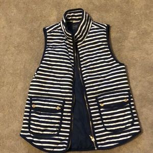 Quilted striped vest